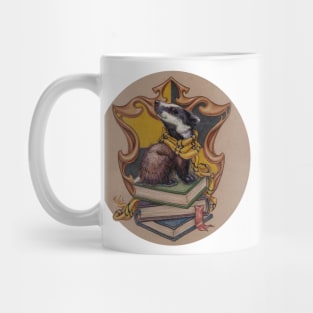 House Badger with Scarf Mug